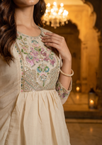 Rodeo Dust Embroidered Mal Chanderi Suit Set with Dupatta